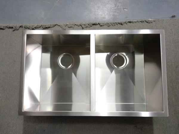Retail Handmade Brushed Stainless Steel Sink Undermount / Double Stainless Steel
