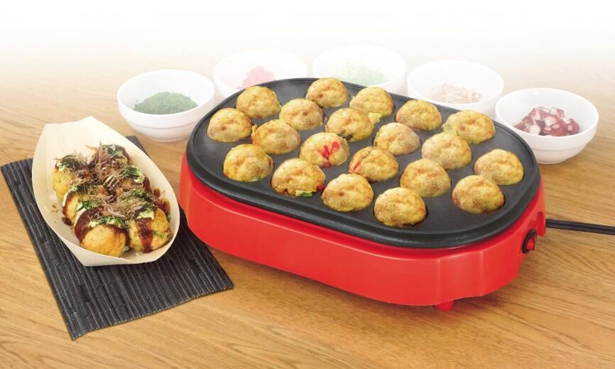 20 Holes Electric Takoyaki Maker , Japanese Takoyaki Electric Grill