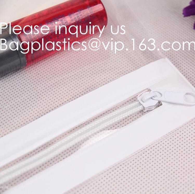 Eco-Friendly Transparent Soft EVA Plastic Cosmetic Packaging Bags With Zipper Top,EVA Plastic Durable Cosmetic Bagease