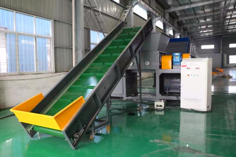 Rubber Modular Belt Conveyor For Plastic Recycling Machine 800mm