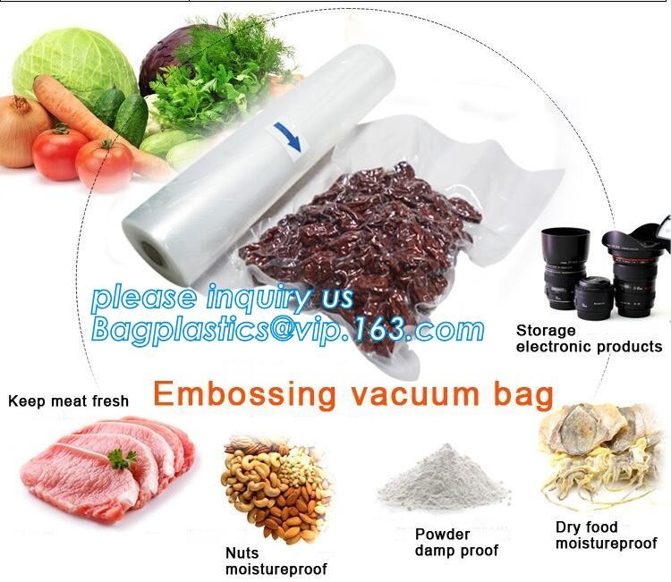 vacuum heat sealing bag Embossed Vaccum Compressed Bag Recyclable Plastic Vacuum Sealer Bags For Food Reusable Food Vacu