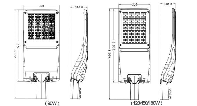 LUMILEDS LUXEON LEDs Outdoor LED Street Lights Aluminum Housing