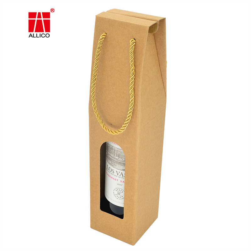 Bureau Veritas CMYK Wine Bottle Gift Boxes Recycled With Window