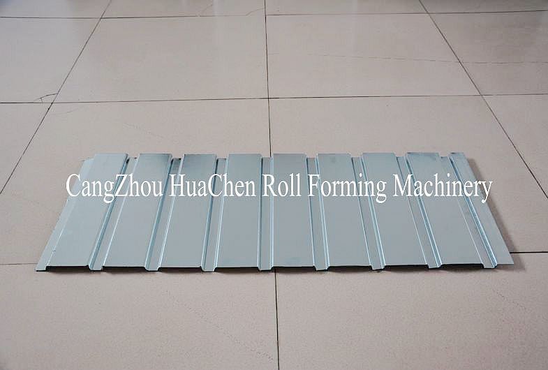 Blue Color Roofing Sheets Manufacturing Machine , Roll Forming Line High Speed
