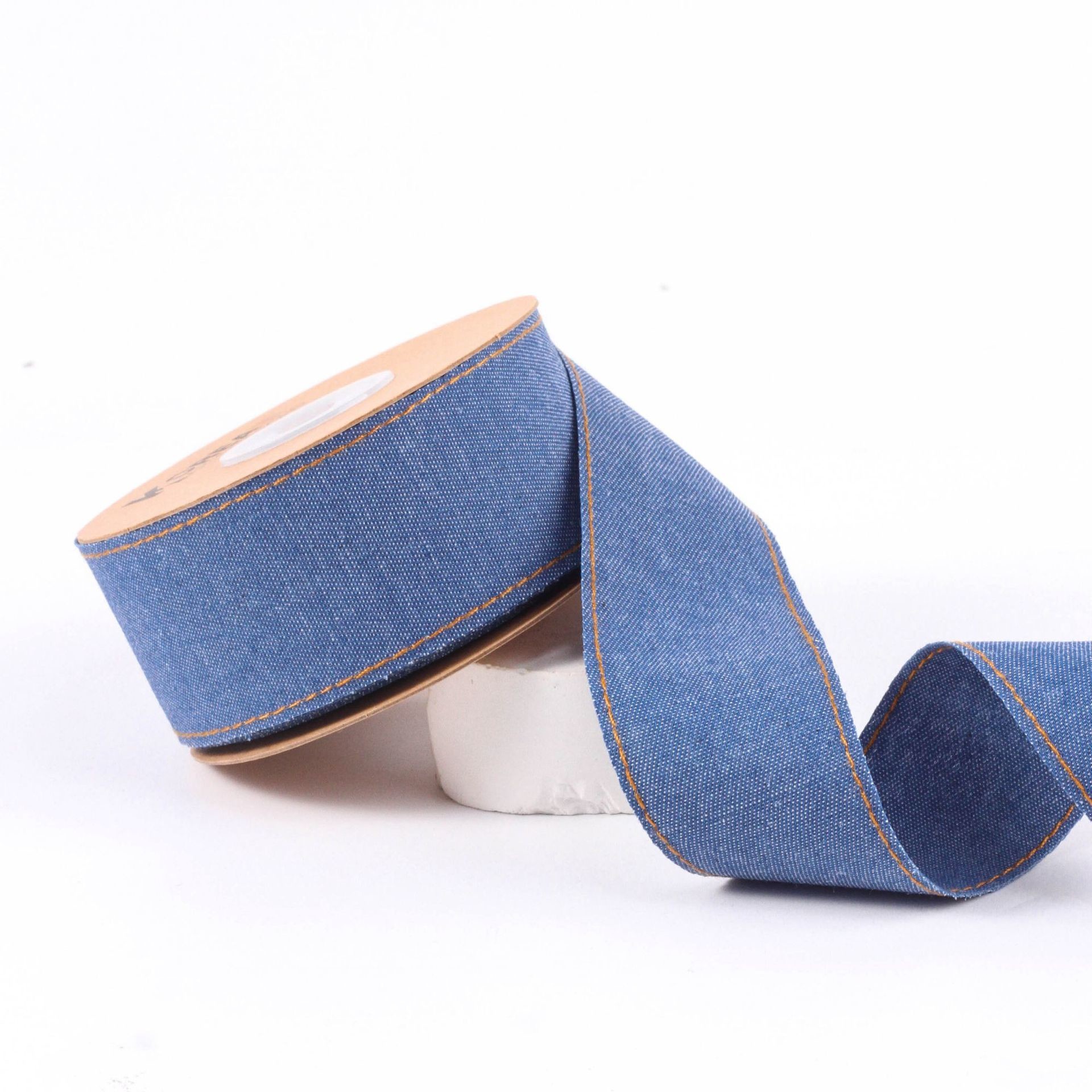 OEM ODM Blue Denim Jeans Ribbon 12mm-38mm Ribbon For Jeans
