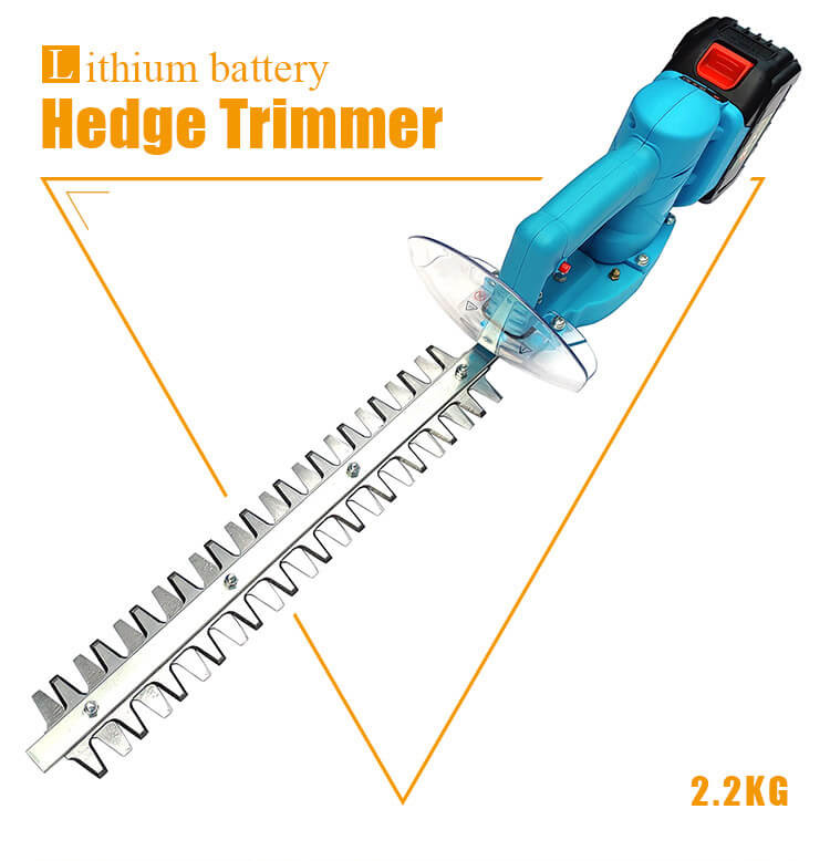 21V Garden Electric Hedge Trimmer Rechargeable Dual Blade Cordless Hedge Shears