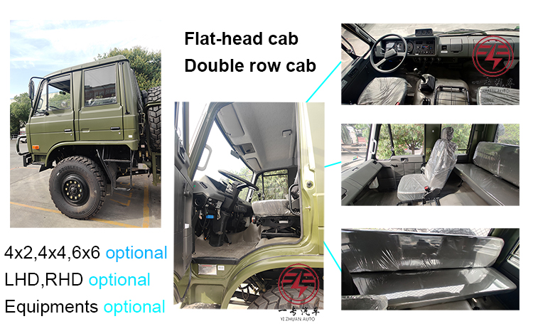 6x6 Euro4 LHD Desert Off-road Cargo Truck with Tarpaulin and Touch Screen by Dongfeng
