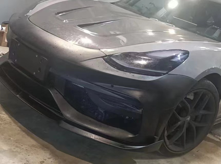 FPR 2019 Spoiler For Tesla Model 3 Body Kit 2022 ACP Style Front And Rear Bumper