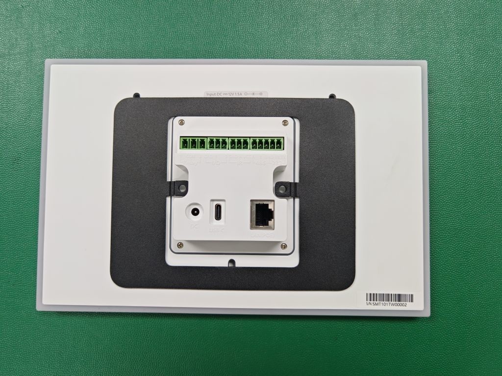 White Color 10 inch Android Wall Mount Touch Tablet RJ45 Power Over Ethernet with LED Light bar Temperature Sensor Multi ports
