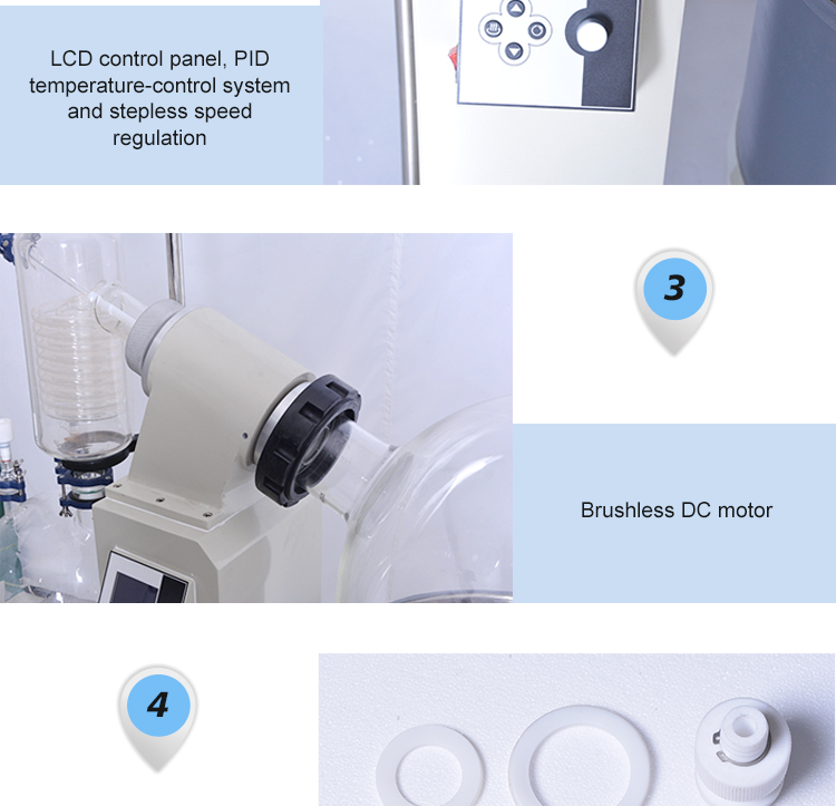CE Electric 6.5KW Auto Lifting 50l Rotary Evaporator