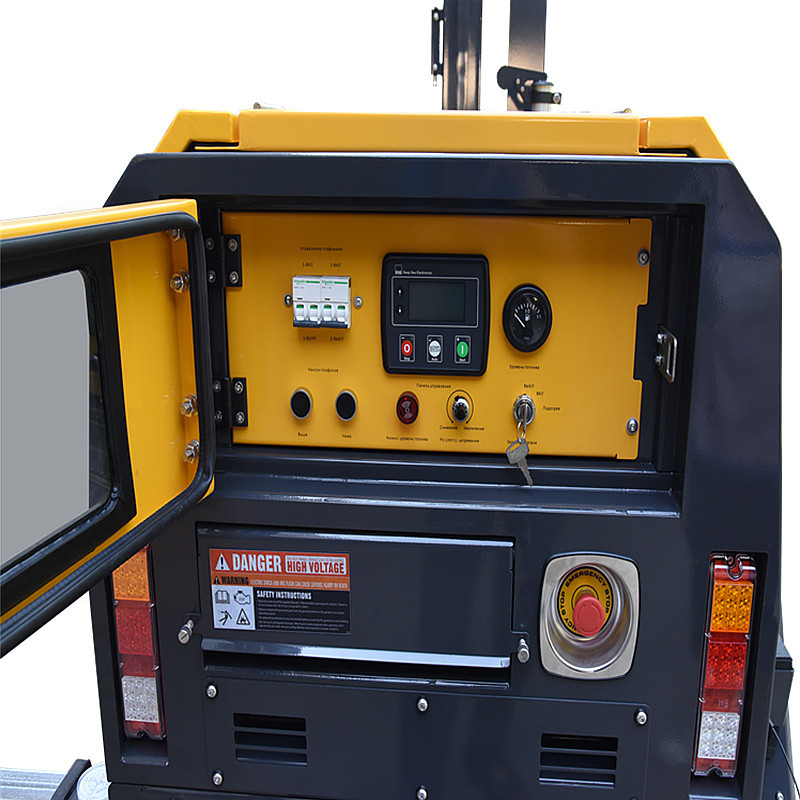 Mining Hydraulic Lifting Diesel Light Tower Portable Led Light Towers 7.5m Height