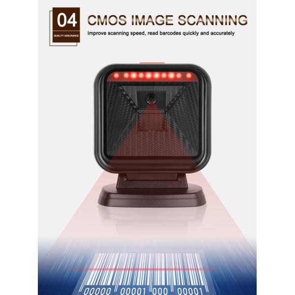 China Manufacturer Auto Scanning PS80H 2d Qr Code Reader Barcode Scanner Desktop Supermarket