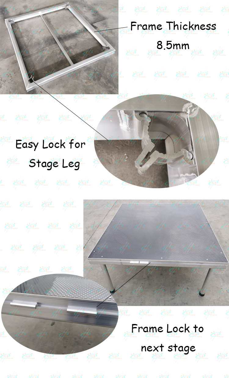 Fireproof Outdoor Event 4ft Aluminum Stage Platform frame