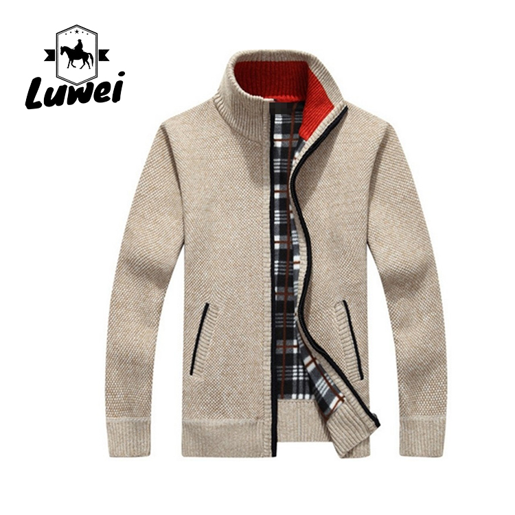 Autumn Thicken Plus Polyester Black Thick Velvet Sweater Utility Male Clothing Casual Knitwear Jackets Cardigan Coats