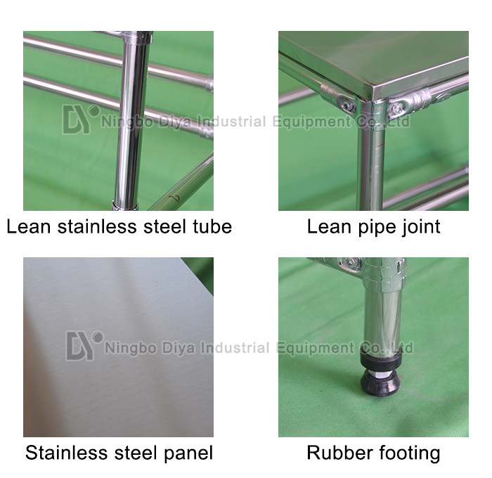 Standard Production Industries Workbench With Lean Pipe / Aluminium Profile