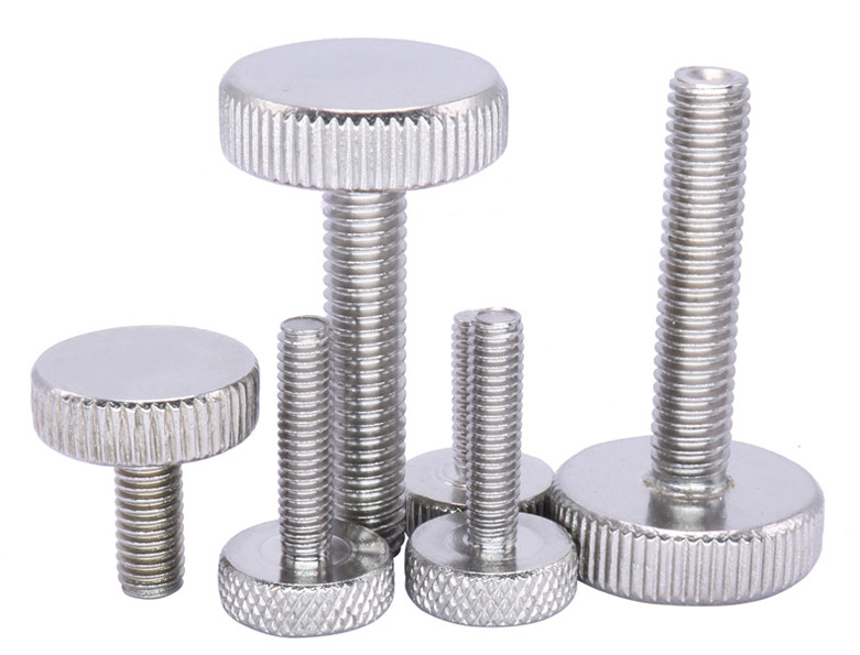 18-8 Stainless Steel Low-Profile Knurled-Head Thumb Screws DIN653 Knurled Thumb Screws Ajustment Screws