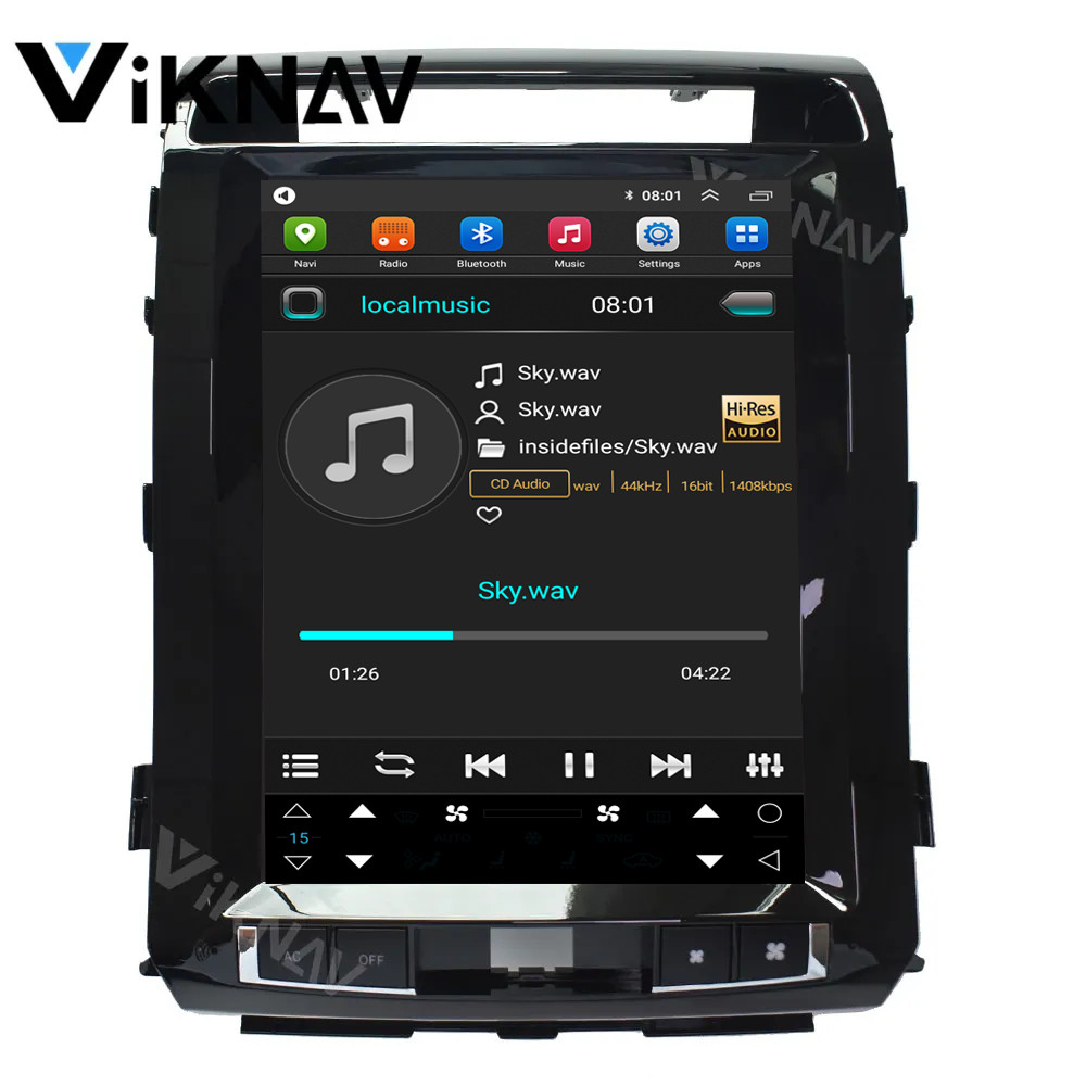 12.1 inch Android Touch Screen Head Unit For 2008-2015 Toyota Cruiser Multimedia Player Navigation 4G Wireless Carplay
