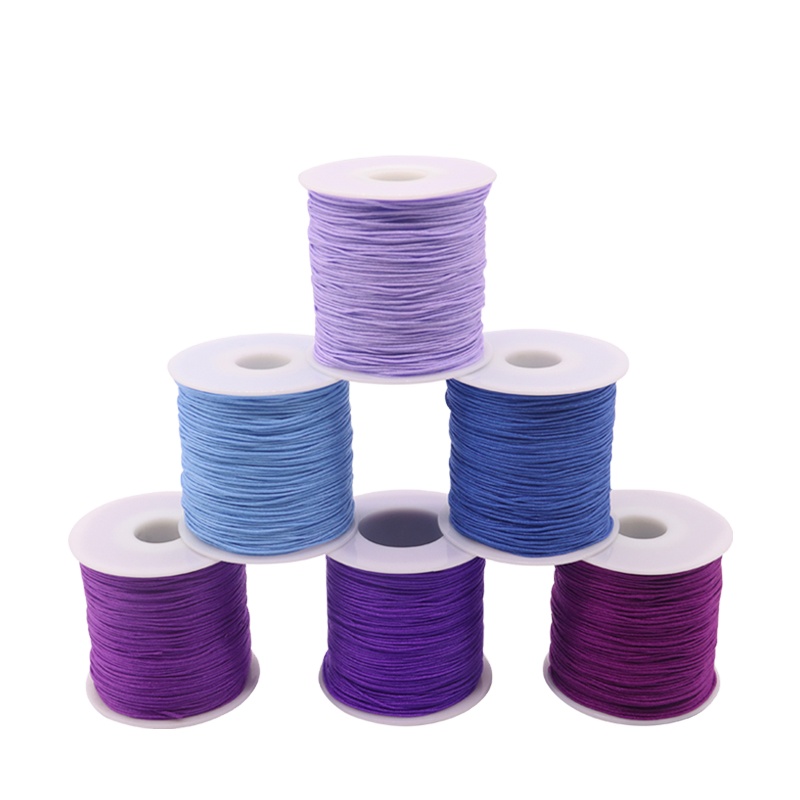 50G 100M/Spool 300M/Spool Colorful Nylon Cord Thread for Chinese Knotting Macrame Cord