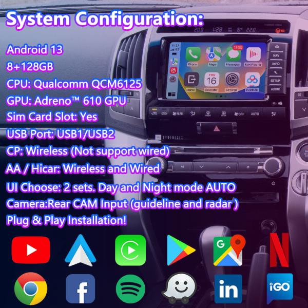 Lsailt Android Multimedia Video Interface for 2012-2015 Toyota Land Cruiser LC 200 V8 LC200