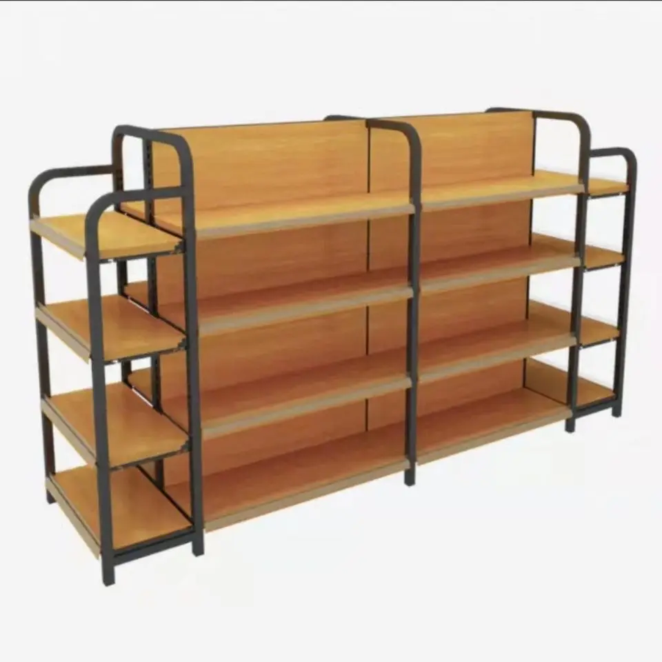 Four Column Supermarket Display Rack Customized For Grocery Store