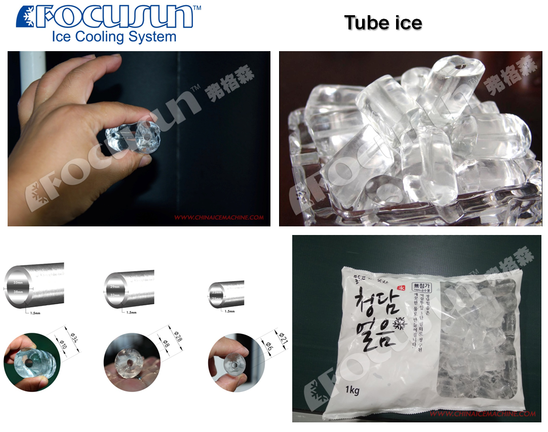1-20Tons/day Industrial Tube Ice Machine Energy Saving Consumption of Electricity Good