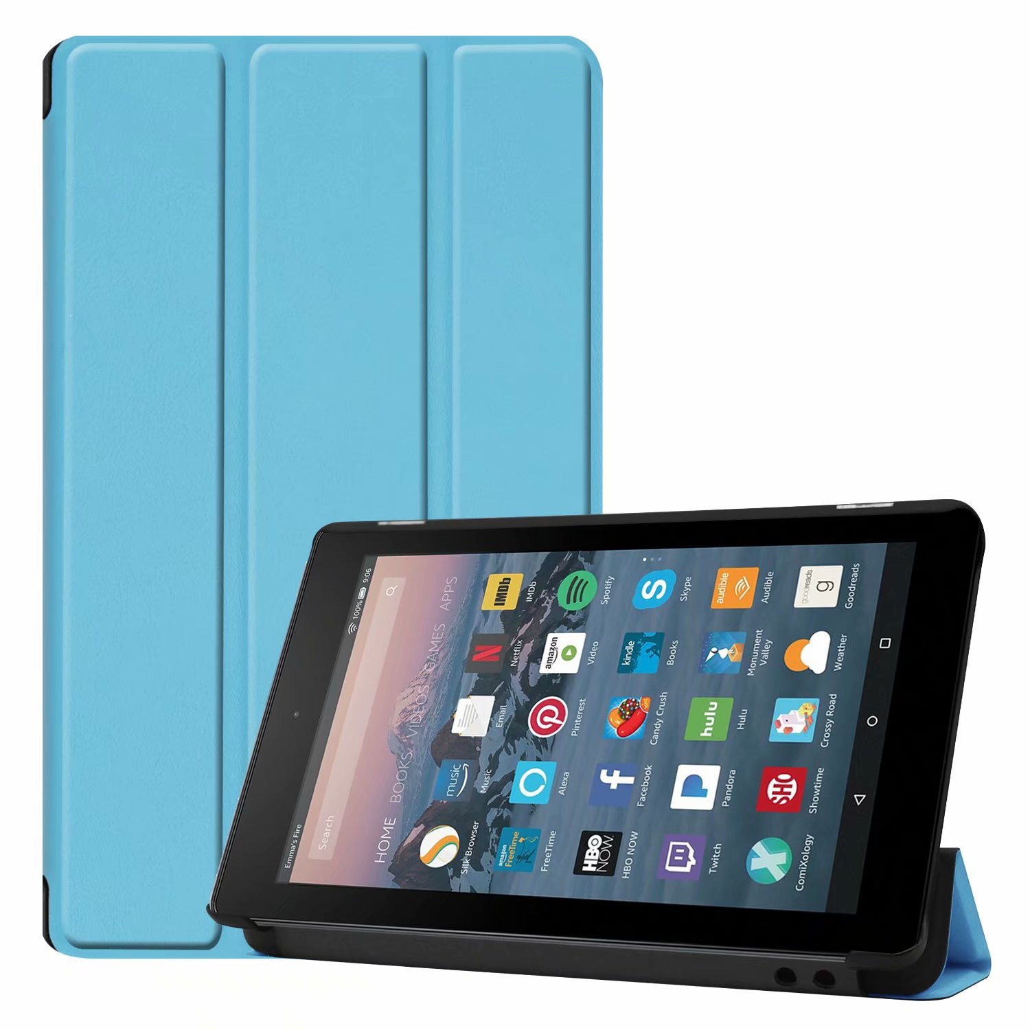 All-New Kindle Fire 7 Case Leather Cover for Kindle Fire 7(9th Generation,2019)
