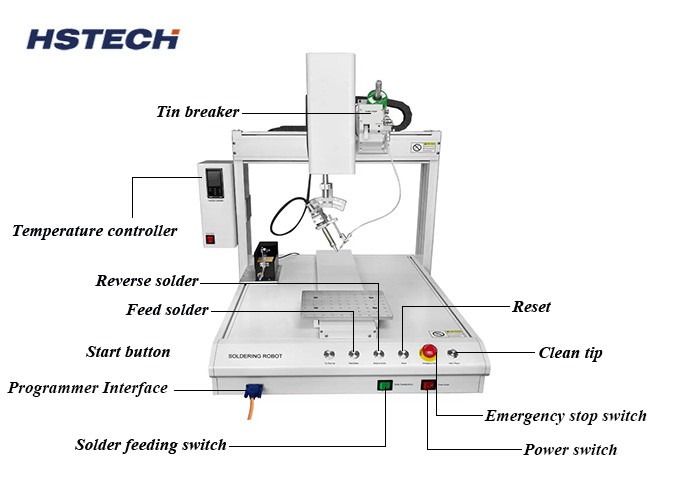 Single Platform Desktop 4-Axis Soldering Robot Automatic Robotic Line Soldering Machine With Precision Motor