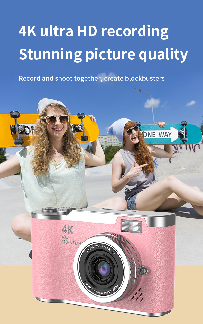 CCD Camera Upgrade Digital Video Camera 50MP Full HD 1080P Compact Camera For Students