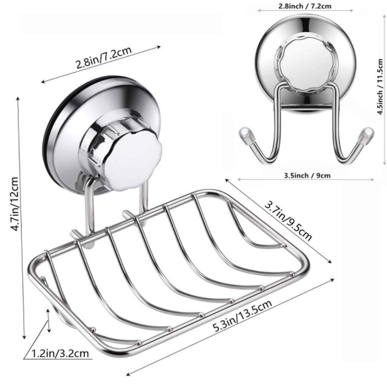 Kitchen Bathroom Soap Holder / Suction Soap Dish For Shower Custom Logo