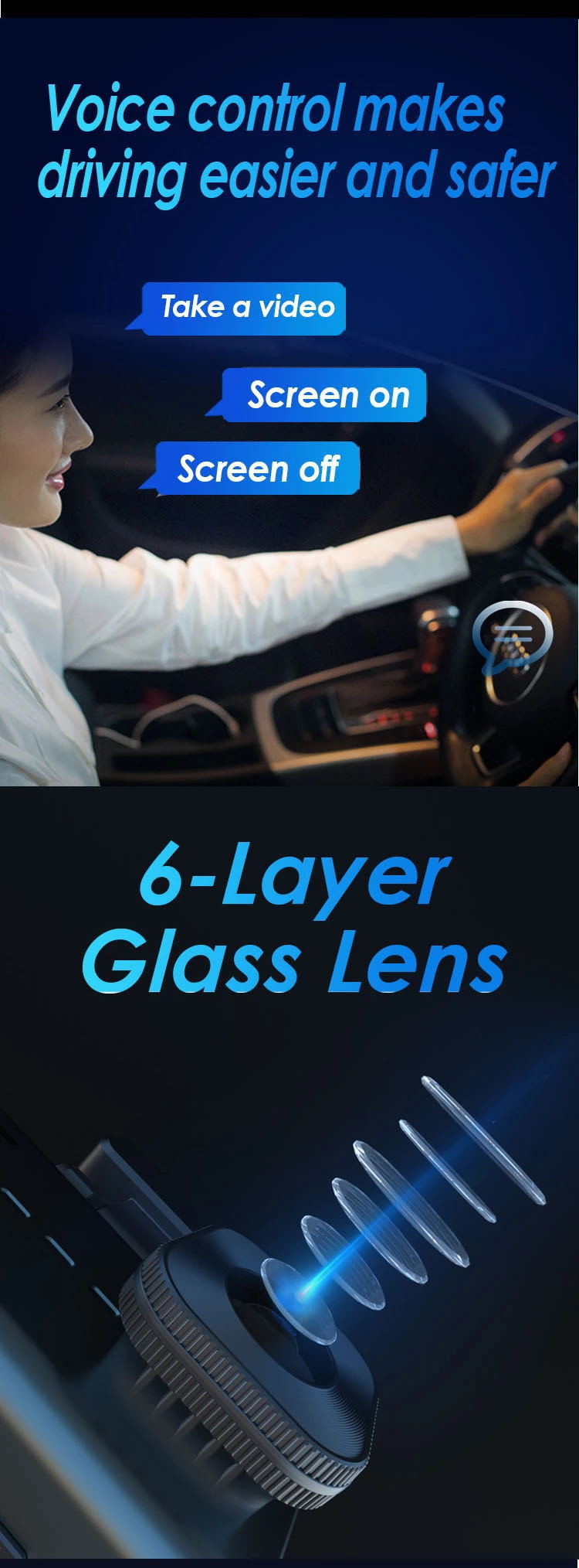 WIFI APP IPS Full Screen GPS Dashboard Camera Recorder Mirror 3.16 Inch