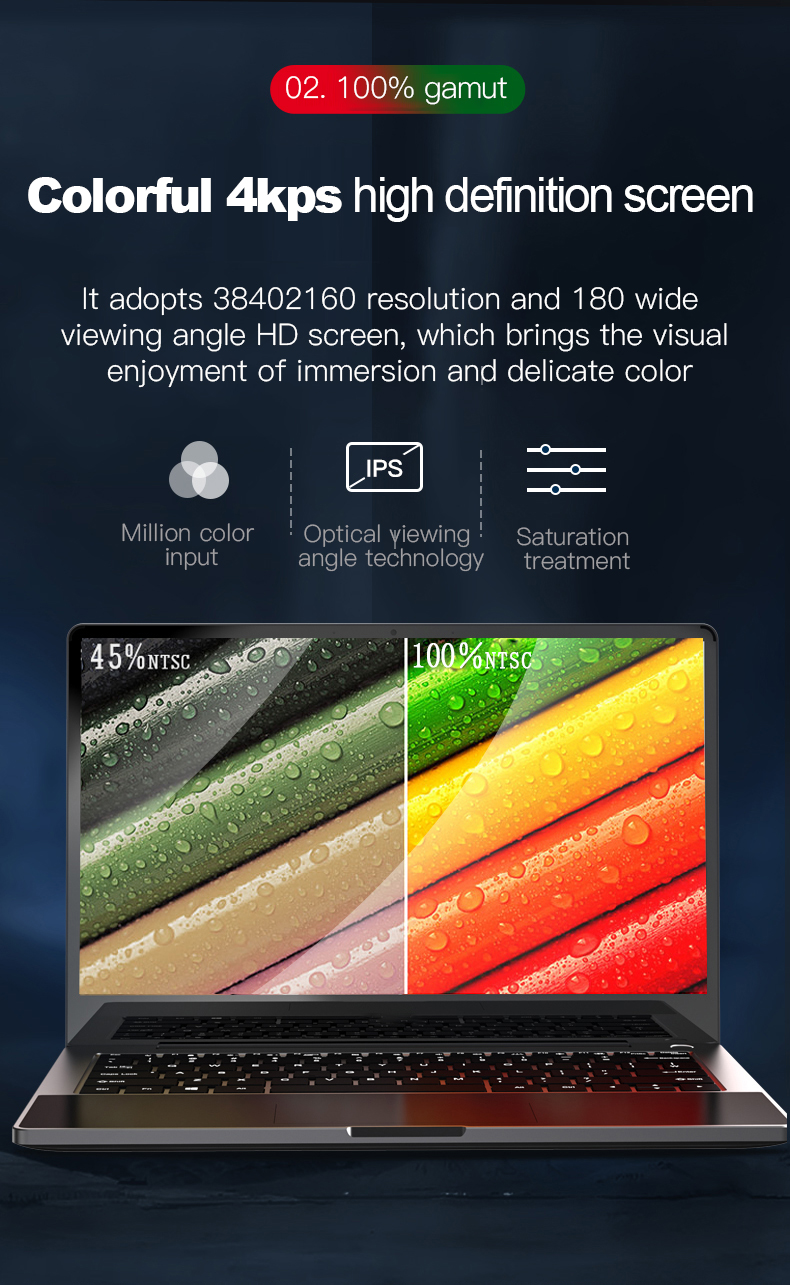 1.80GHz Ultra Thin Laptop Computer Intel I5 10210U CPU 14" 3840 × 2160 IPS