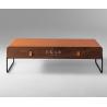 Buy cheap Italian Modern Style Fancy Leather Metal Legs Coffee Table from wholesalers