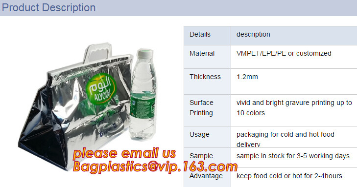 custom bulk waterproof large soft folding food delivery picnic lunch tote grocery cooler bag aluminum foil thermal bags