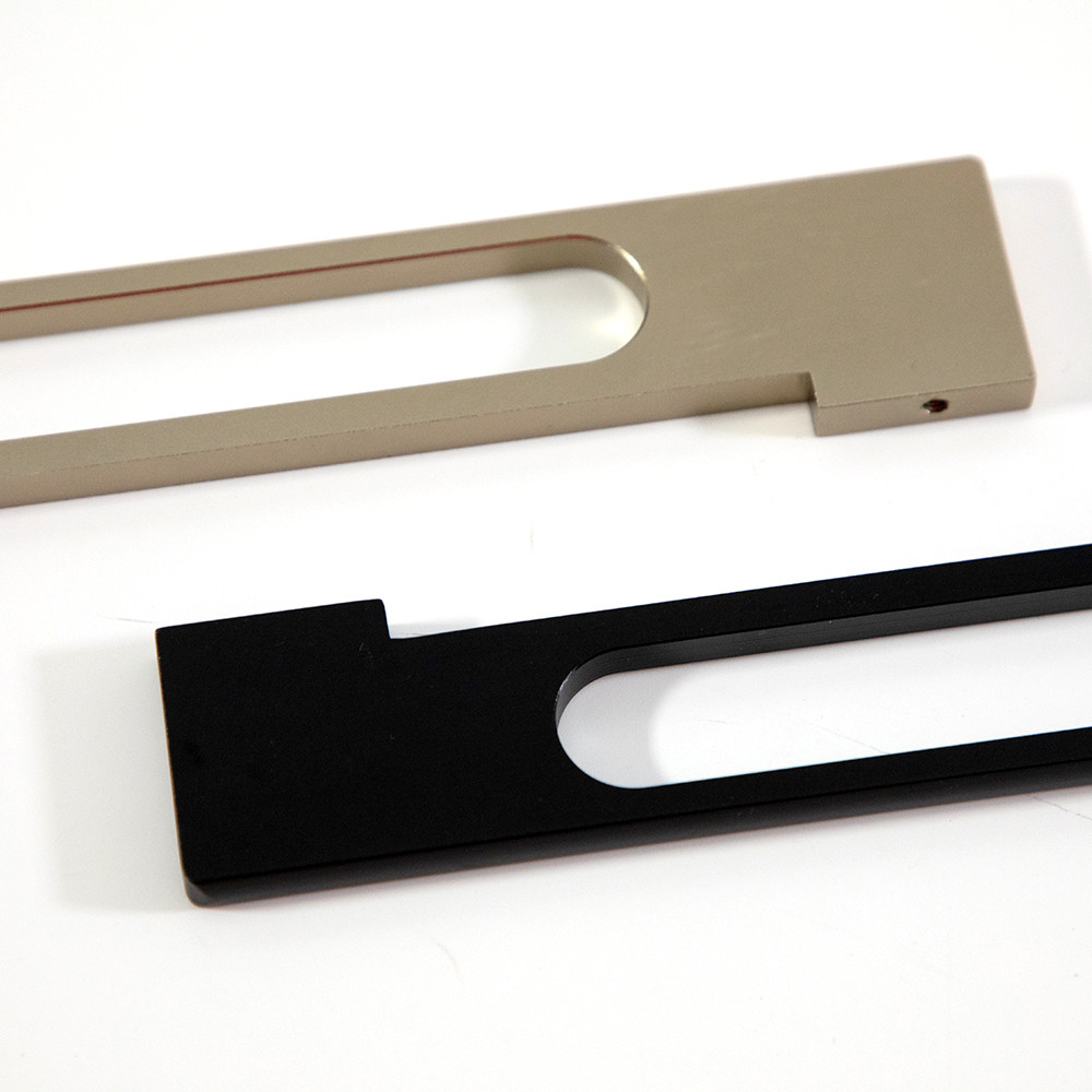 220mm Aluminium Furniture Handles Black Sliding Cupboard Door Handles