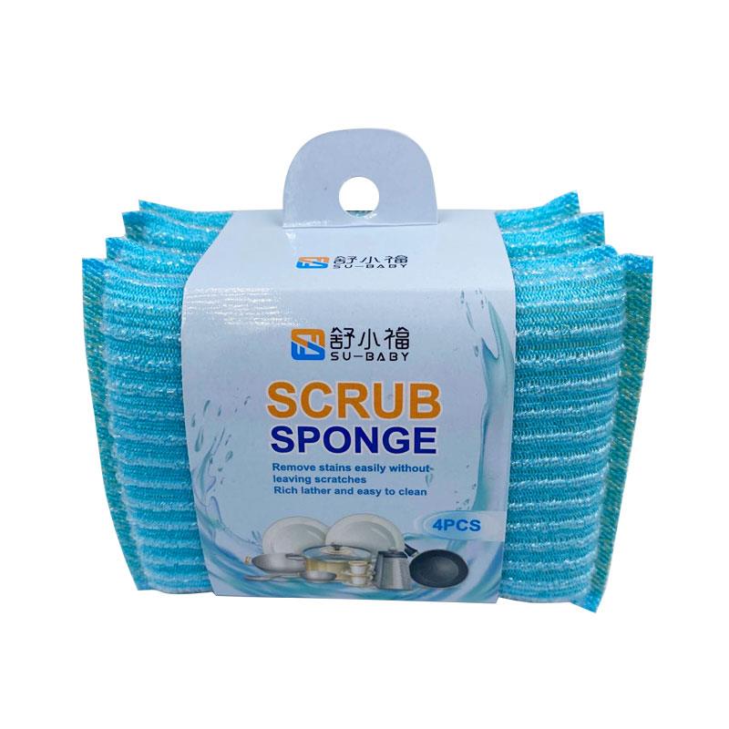 Wire Net Kitchen Cleaning Scourer 750% High Water Absorption Mesh Dish Sponge