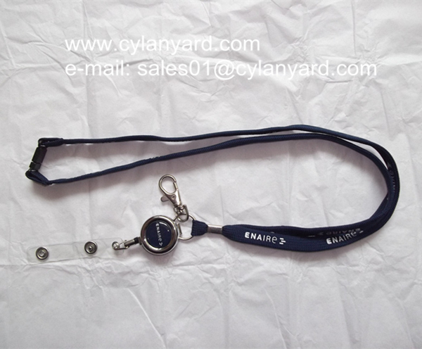 tube lanyard with metal sheet crimped