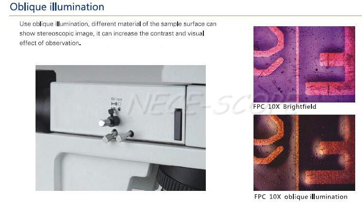Iris Diaphragm Metallurgical Optical Microscope , Dark Field Microscopy PL100 / 22mm