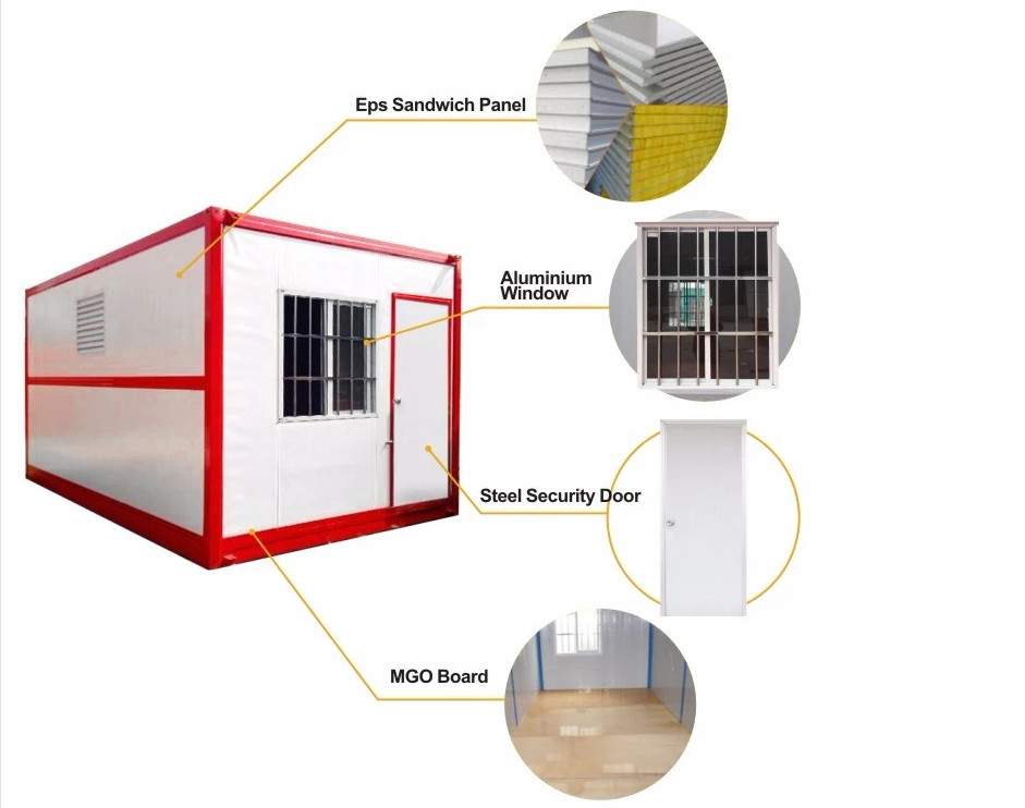 40ft Folding Container House For Social Housing Projects Easy To Install
