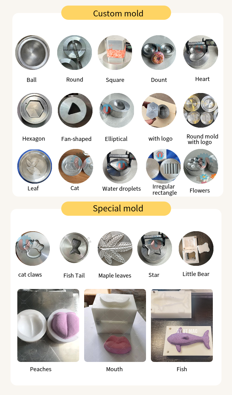 Customized Shape Bubble Bath Bomb Press Shower Steamers Set for Eco-Friendly Bath