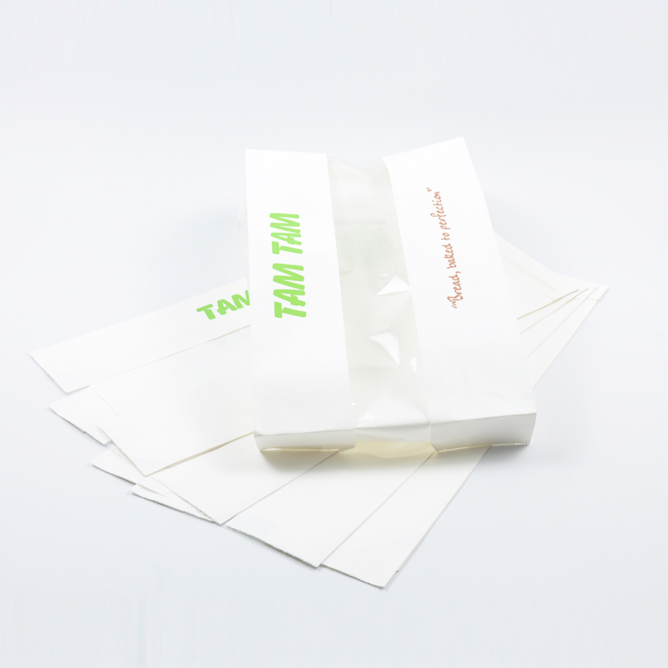 Kraft Paper Bag Anti oil With Transparent Window For Bakeries