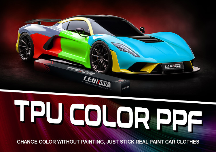 5-7 Years Bright And Vibrant 6.5mil Color PPF Glossy TPU Python Green Color Car Wrap
