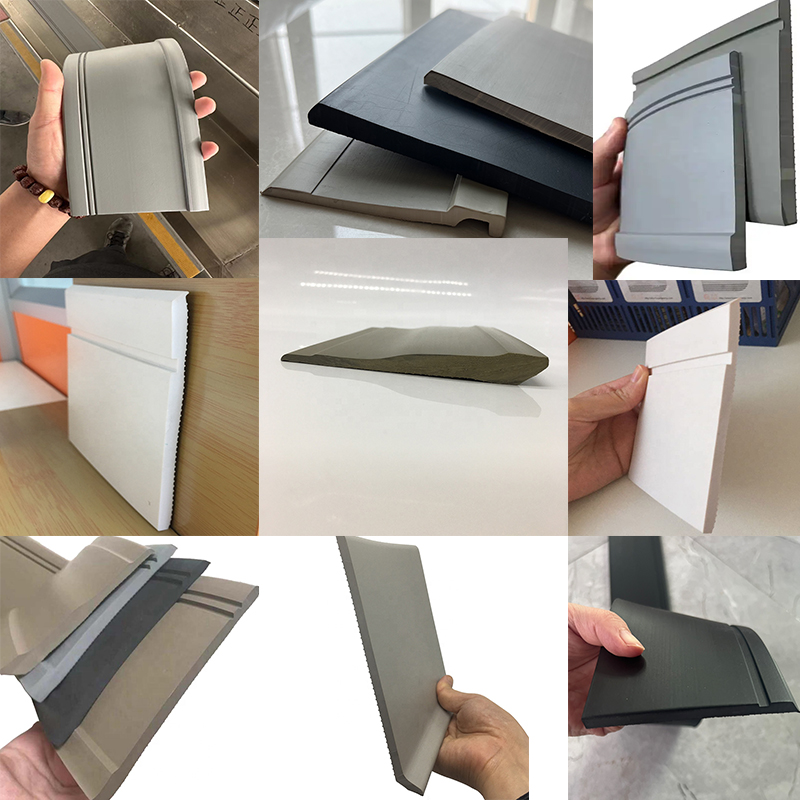 Flexible Baseboard Molding Trim 4 Inch x 20 Feet Extrusion Process Glossy Finish