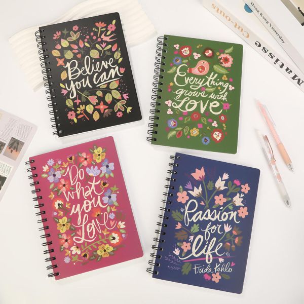 A5 Coil Notebook with High Quality Exterior and Modern Design Featuring Horizontal Inner Pages