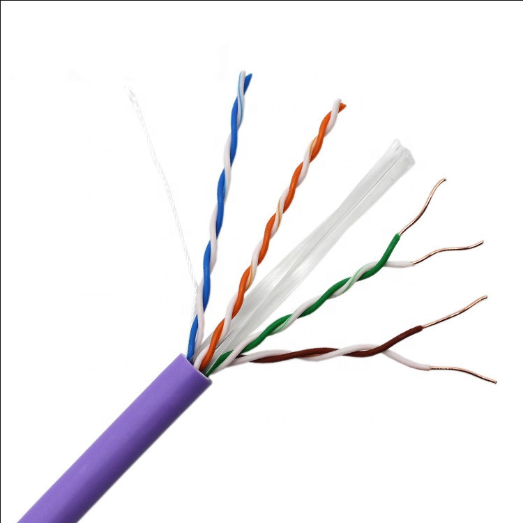 Pure Copper CU CCA 2pr 4pr 0.55mm Indoor UTP Cat6 Cable