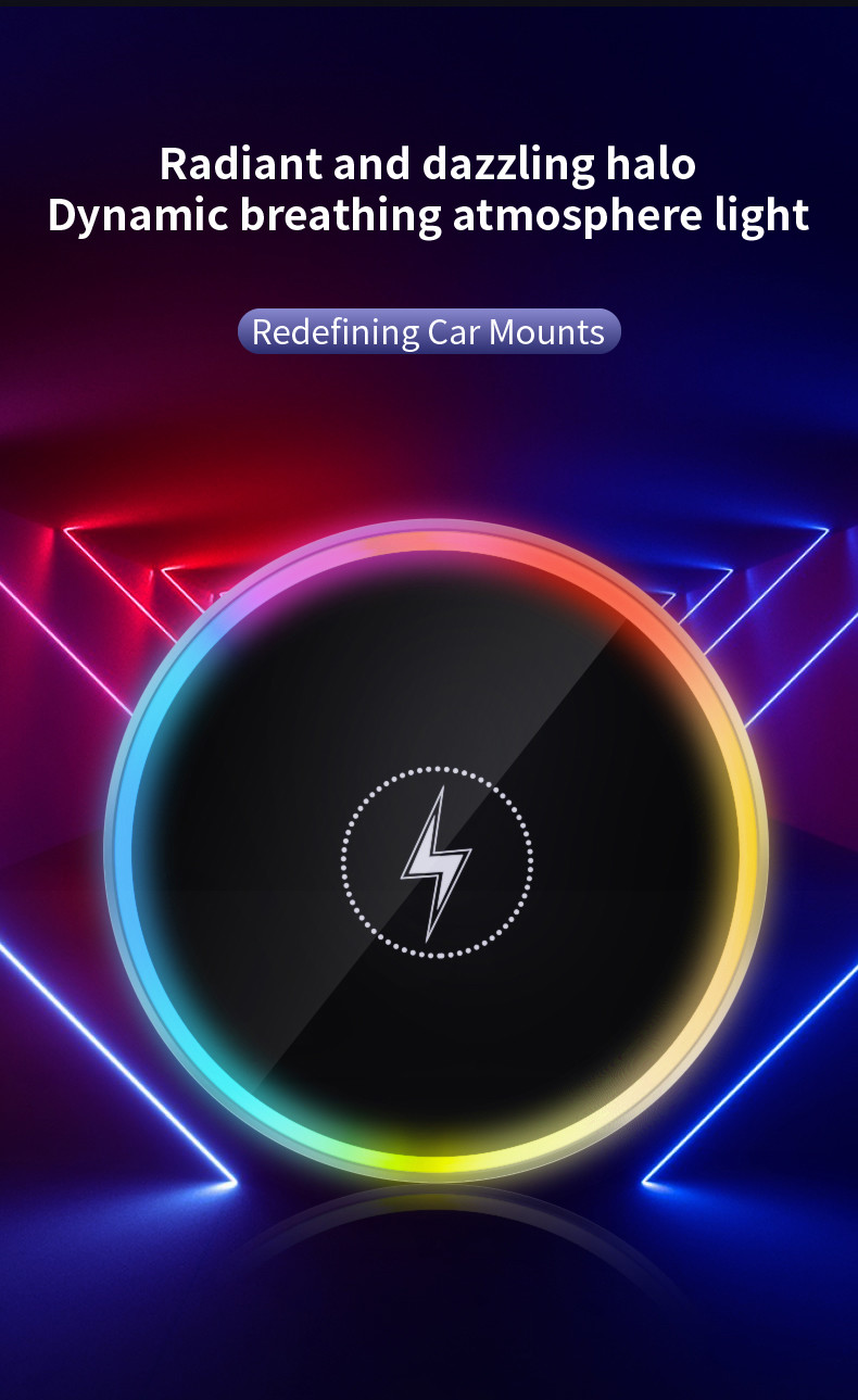 User-Friendly Magnetic Wireless Car Charger for Qi Smartphones in Silver/Grey