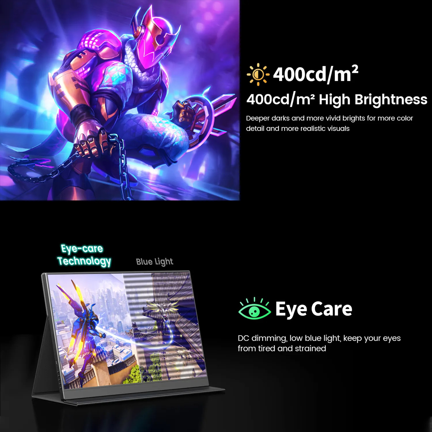 16 inch LCD LED Monitors UHD 4K 3840*2400P IPS Gaming Monitor USB Display Portable Monitor For Laptop