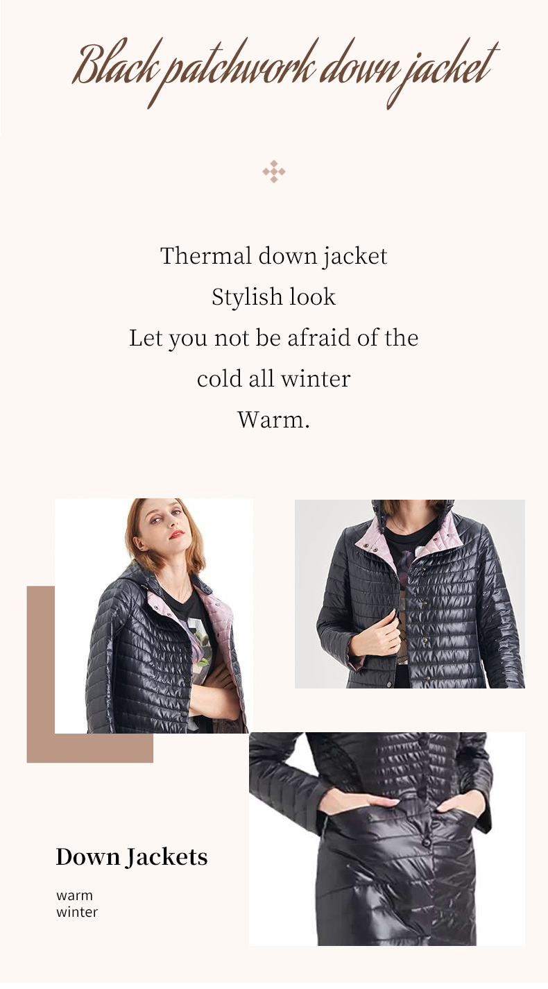 Hot Sale Best Quality FODARLLOY New winter women's cotton-padded jacket mid-length slim down padded jacket