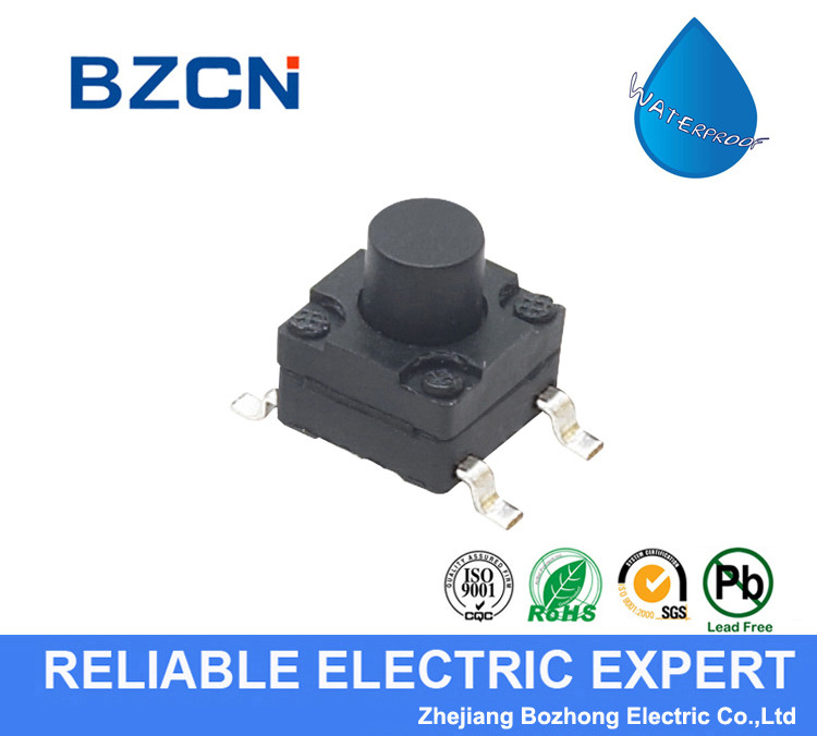 Taping Type Waterproof Tactile Switch Plastic Button Thru Hole DIP Terminal