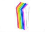 Round Shape Silicone Reusable Drinking Straws / Food Grade Silicone Straws