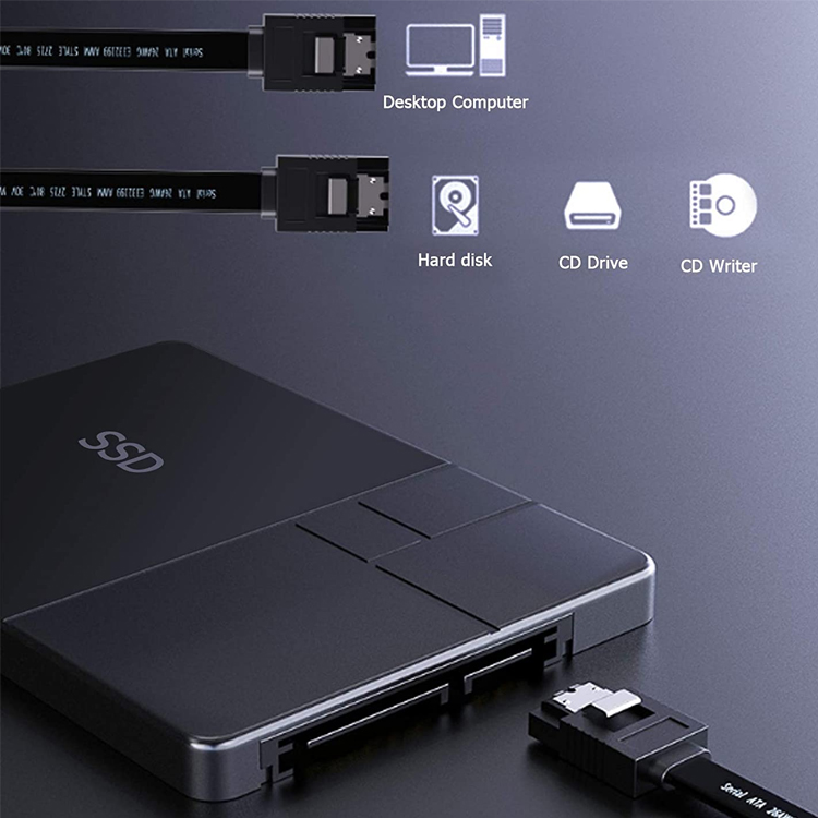 High Speed 6Gbps 8pin Data Charging HDD Sata Power Cable for Hard Disk SDD HDD